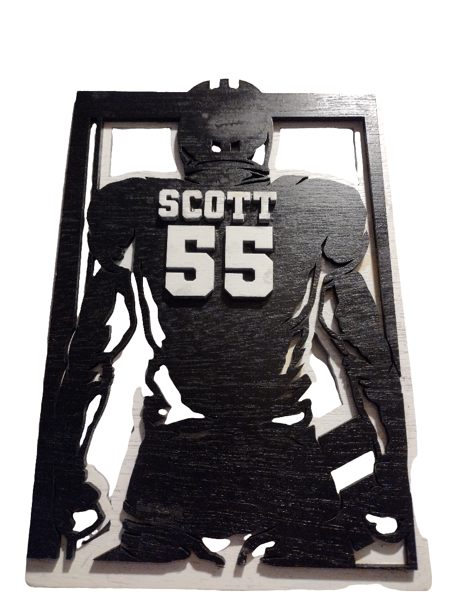 Football number plaque