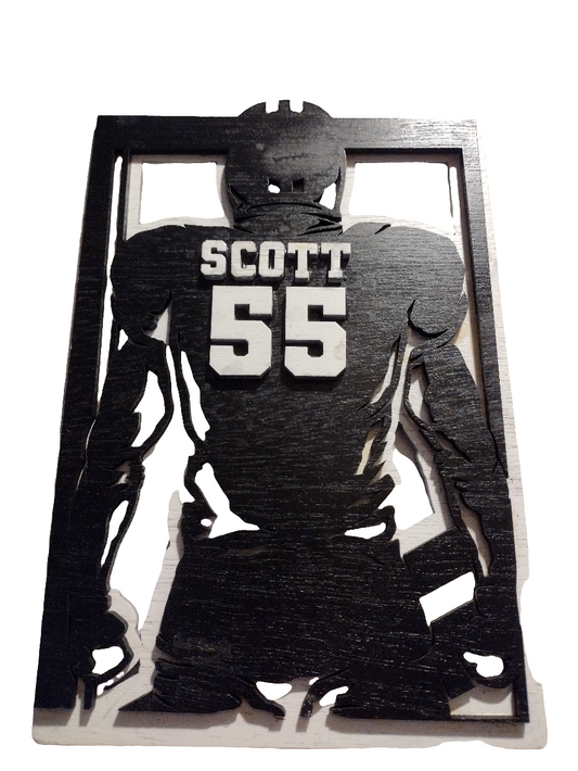 Football number plaque
