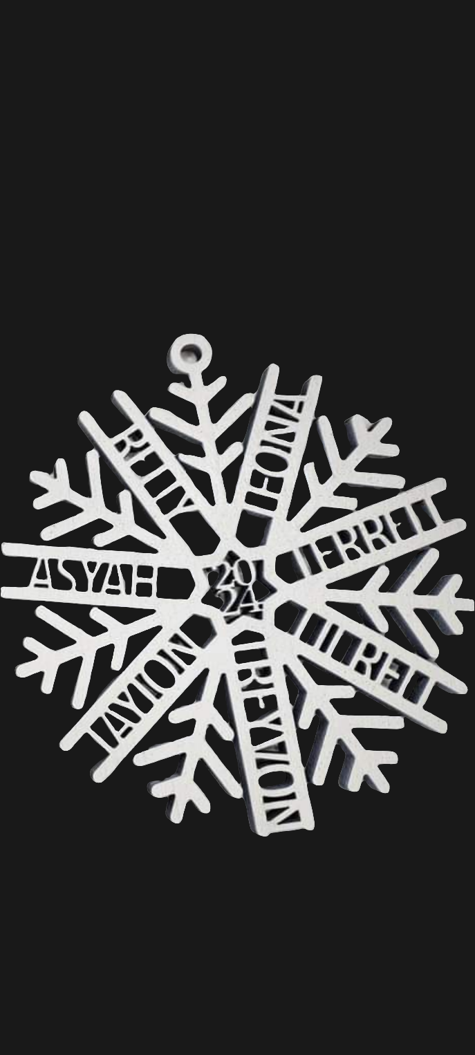 Snowflake name ornaments