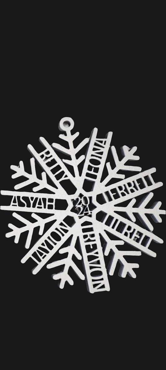 Snowflake name ornaments