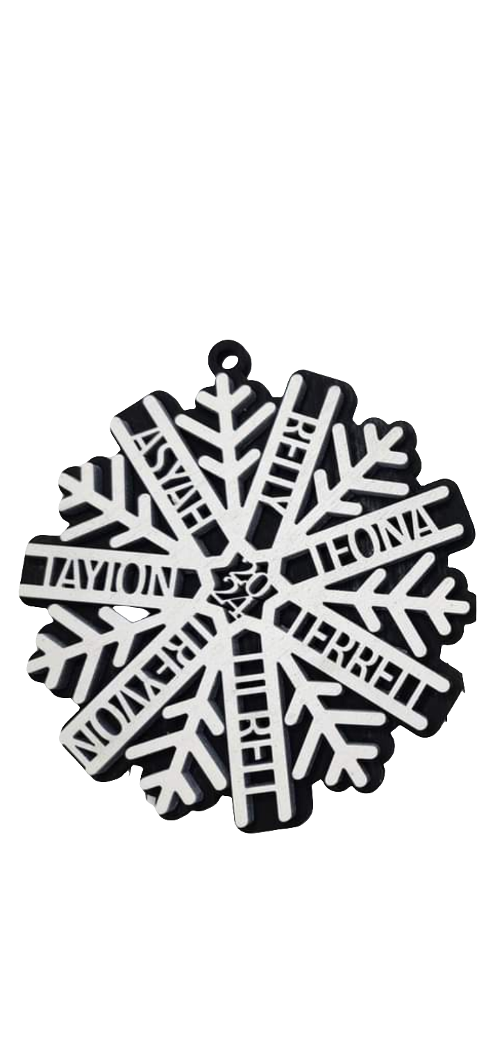 Snowflake name ornaments