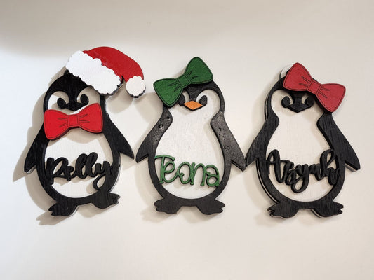 Penguin name ornaments